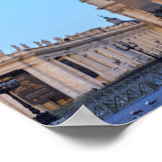 St. Peter's Square in Vaticaanstad - Rome, Italië Poster (Hoek)