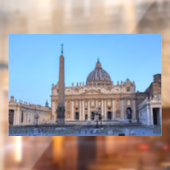 St. Peter's Square in Vaticaanstad - Rome, Italië Raamsticker (Vel 2)