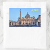 St. Peter's Square in Vaticaanstad - Rome, Italië Rechthoekige Sticker (Tas)