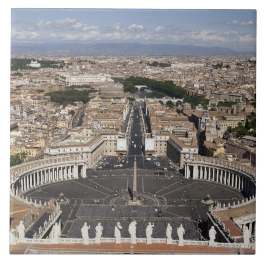 St Peters Square, Rome Tegeltje (Voorkant)