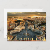 St. Peter's Square Vaticaan Briefkaart (Voorkant / Achterkant)