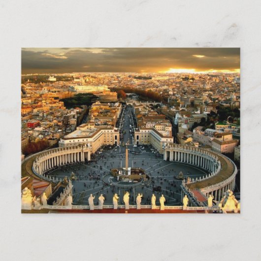 St. Peter's Square Vaticaan Briefkaart (Voorkant)