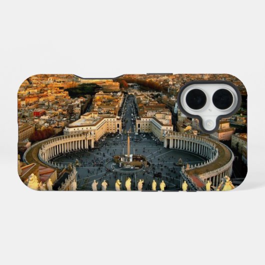 St. Peter's Square Vaticaan iPhone 16 Hoesje (Achterkant horizontaal)