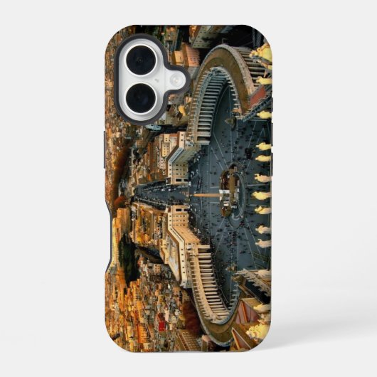 St. Peter's Square Vaticaan iPhone 16 Hoesje (Achterkant)