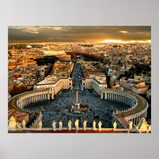 St. Peter's Square Vaticaan Poster (Voorkant)