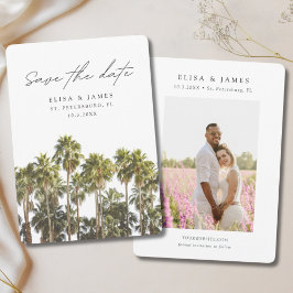 St. Petersburg Bruiloft Florida Save the Date Kaart
