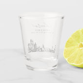 St. Petersburg bruiloft gunst gepersonaliseerde pr Shot Glas (Achterkant)