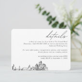 St. Petersburg Bruiloft Hotel Kamer Blok Details Informatiekaartje (Staand voorkant)