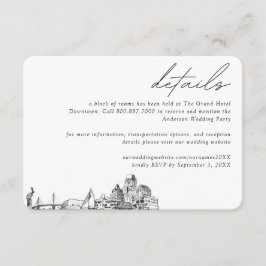 St. Petersburg Bruiloft Hotel Kamer Blok Details Informatiekaartje