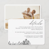 St. Petersburg Bruiloft Hotel Kamer Blok Details Informatiekaartje (Voorkant / Achterkant)