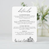 St. Petersburg bruiloft kleine verticale details Informatiekaartje (Staand voorkant)