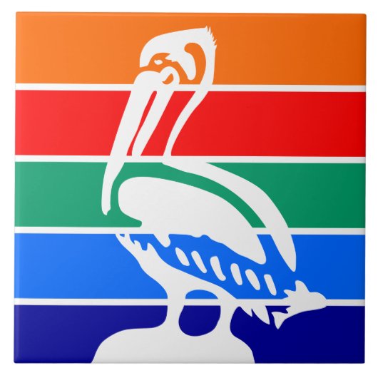 St. Petersburg Flag Tile Tegeltje (Voorkant)