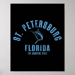 St. Petersburg Florida Fl Retro Vintage Strand Voo Poster