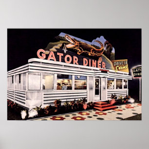 St. Petersburg, Florida Gator Diner Restaurant Poster