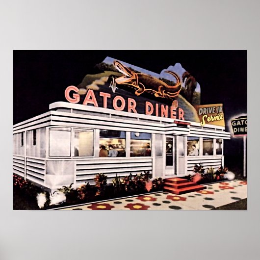 St. Petersburg, Florida Gator Diner Restaurant Poster (Voorkant)
