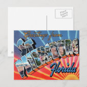 St. Petersburg Florida Grote letter Briefkaart (Voorkant / Achterkant)