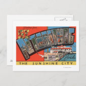 St. Petersburg, Florida - Grote letterscènes Briefkaart (Voorkant / Achterkant)