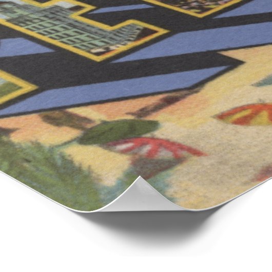 St. Petersburg, Florida - Grote letterscènes Poster (Hoek)