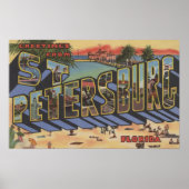 St. Petersburg, Florida - Grote letterscènes Poster (Voorkant)