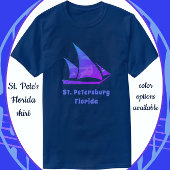 St. Petersburg Florida Heldere Kleurrijke Zeilboot T-shirt