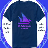 St. Petersburg Florida Heldere Kleurrijke Zeilboot T-shirt