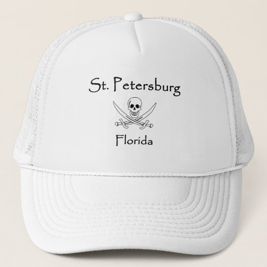 St. Petersburg Florida Jolly Roger Trucker Pet (Voorkant)