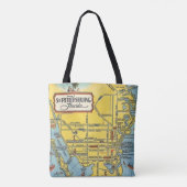 St Petersburg Florida Kaart Tote Bag (Achterkant)