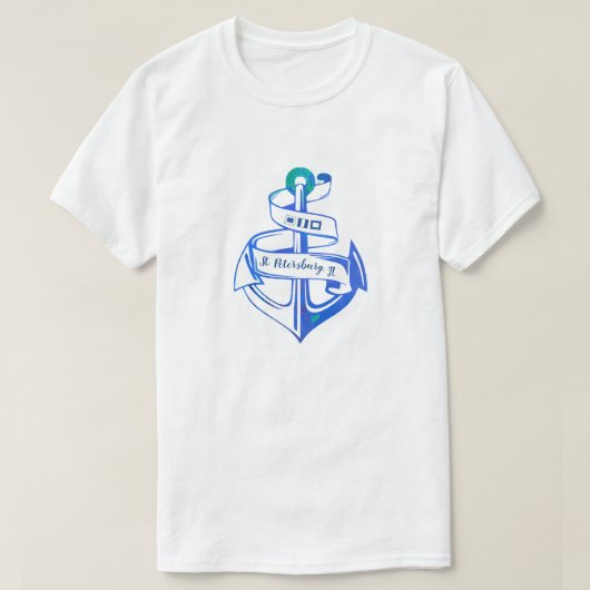 St Petersburg Florida Kedge Anchor T-shirt (Design voorkant)