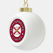 St. Petersburg Florida Keramische Bal Ornament (Rechts)