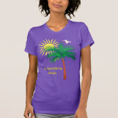 St. Petersburg Florida Palm Tree en Seagull T-Shi T-shirt (Voorkant)