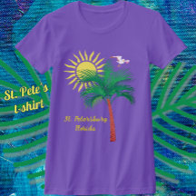 St. Petersburg Florida Palm Tree en Seagull T-Shi