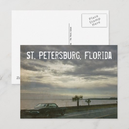 St. Petersburg Florida Retro Car 1969 Briefkaart (Voorkant / Achterkant)