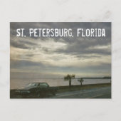 St. Petersburg Florida Retro Car 1969 Briefkaart (Voorkant)