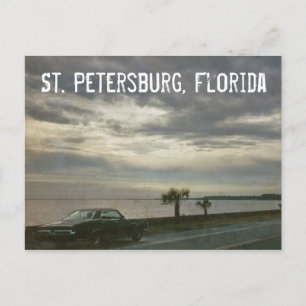 St. Petersburg Florida Retro Car 1969 Briefkaart