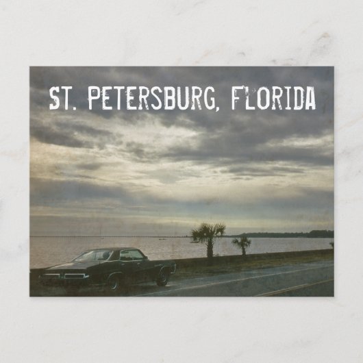 St. Petersburg Florida Retro Car 1969 Briefkaart (Voorkant)