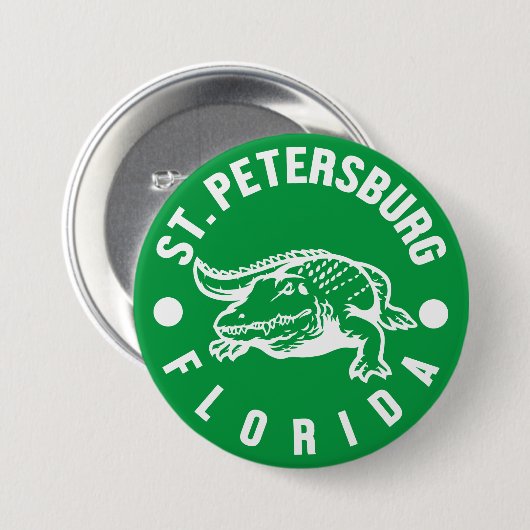 St. Petersburg, Florida Ronde Button 7,6 Cm (Voorkant /achterkant)