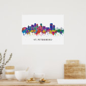 St. Petersburg Florida Skyline Poster (Keuken)