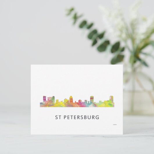 ST PETERSBURG FLORIDA SKYLINE WB1 - BRIEFKAART (Staand voorkant)