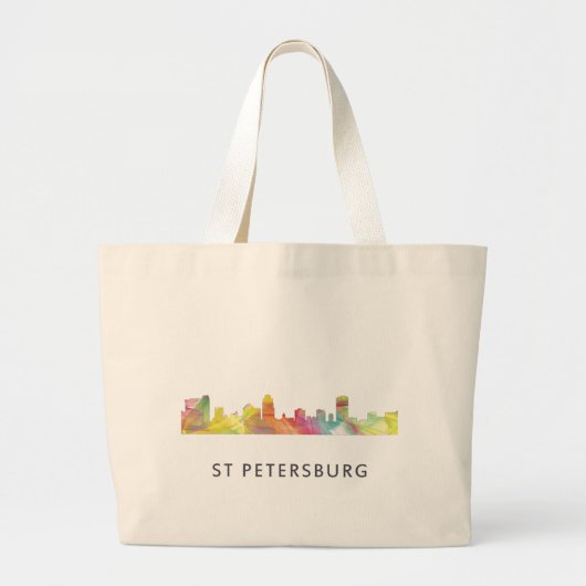 ST PETERSBURG FLORIDA SKYLINE WB1 - GROTE TOTE BAG (Voorkant)