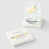 ST PETERSBURG FLORIDA SKYLINE WB1 - STENEN ONDERZETTER (Zijkant)