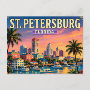 🌴 St Petersburg Florida Waterfront Uitzicht Briefkaart