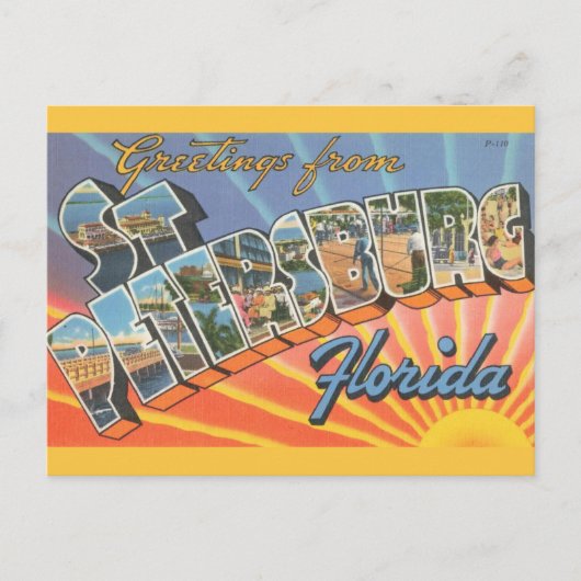 St Petersburg Groet Briefkaart (Voorkant)