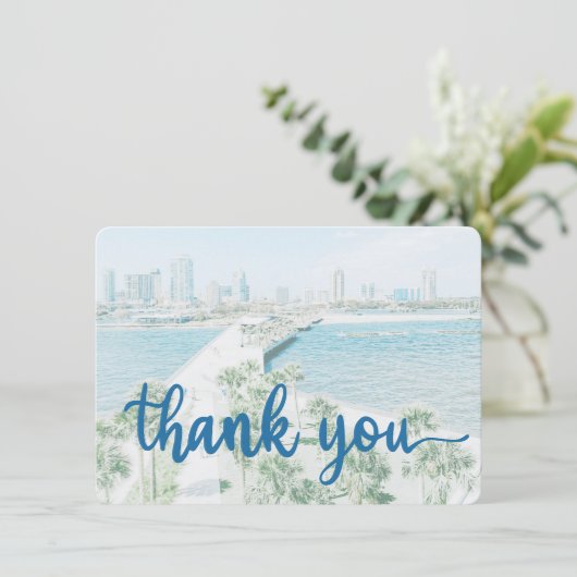 St. Petersburg Pier Dank u kaarten (Staand voorkant)