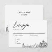 St. Petersburg Traditionele RSVP Maaltijden Opties Informatiekaartje (Voorkant / Achterkant)