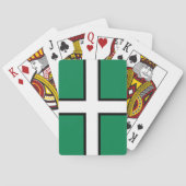 St. Petroc-vlag/vlag van Devon-speelkaarten Pokerkaarten (Achterkant)