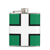 St. Petroc's vlag/vlag van Devon Heupfles (Voorkant)