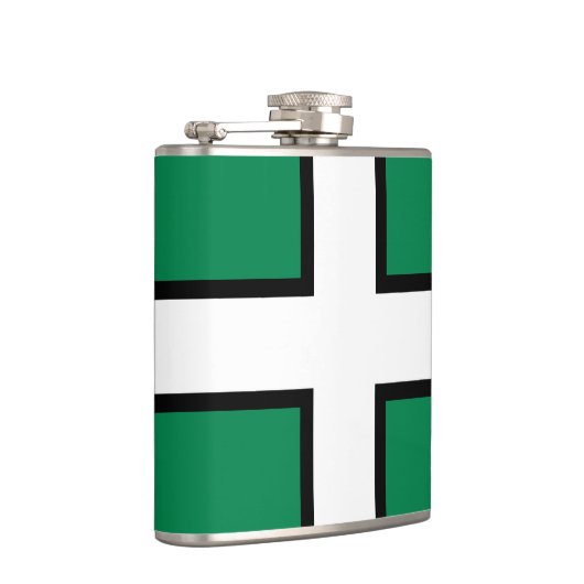 St. Petroc's vlag/vlag van Devon Heupfles (Rechts)