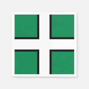 St. Petroc's vlag/vlag van Devon Napkins Servet