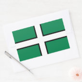 St. Petroc's vlag/vlag van Devon Rechthoekige Sticker (Envelop)