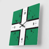 St. Petroc's vlag/vlag van Devon Vierkante Klok (Hoek)
